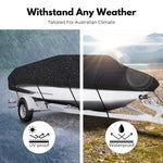 14-16 Ft Waterproof Boat Cover (Black)