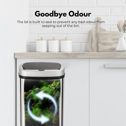 Miraklass Sensor Bin 60L Mirror Oval