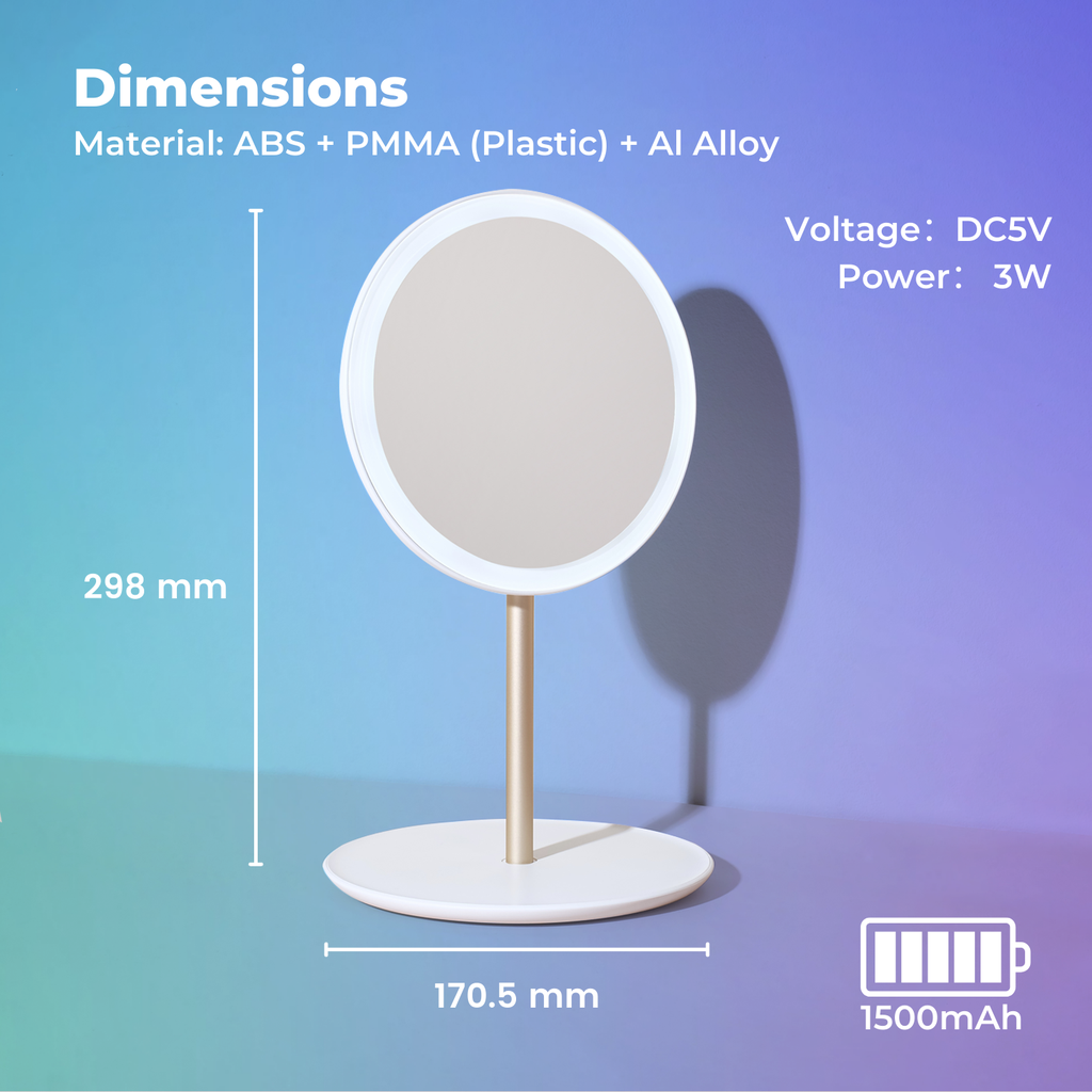 Travel Makeup Mirror Pink