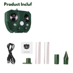 Solar Ultrasonic Animal And Pets Repeller(Green)