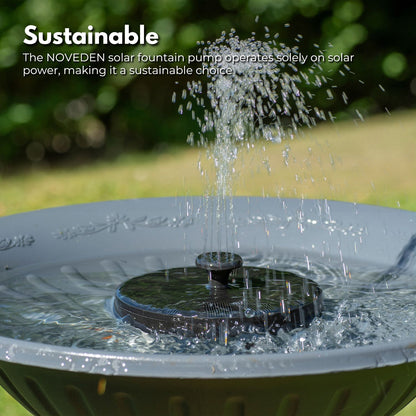 16Cm 1.5W Solar Fountain Water Pump For Bird Bath (Black)