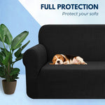 Polyester Jacquard Sofa Cover 2 Seater (Black)