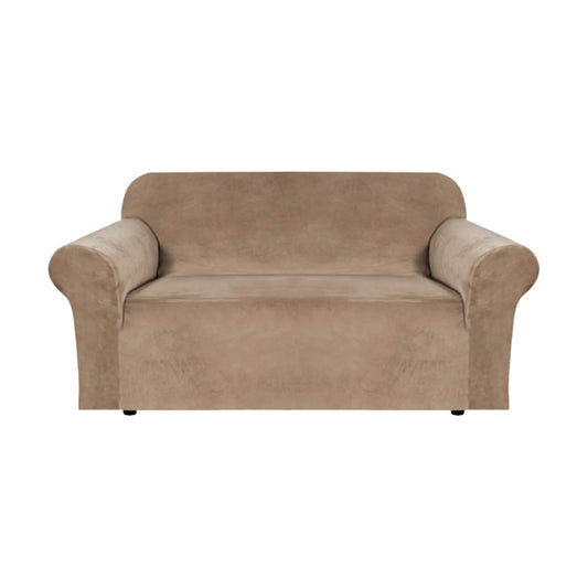 Velvet Sofa Cover 2 Seater (Blush Brown)