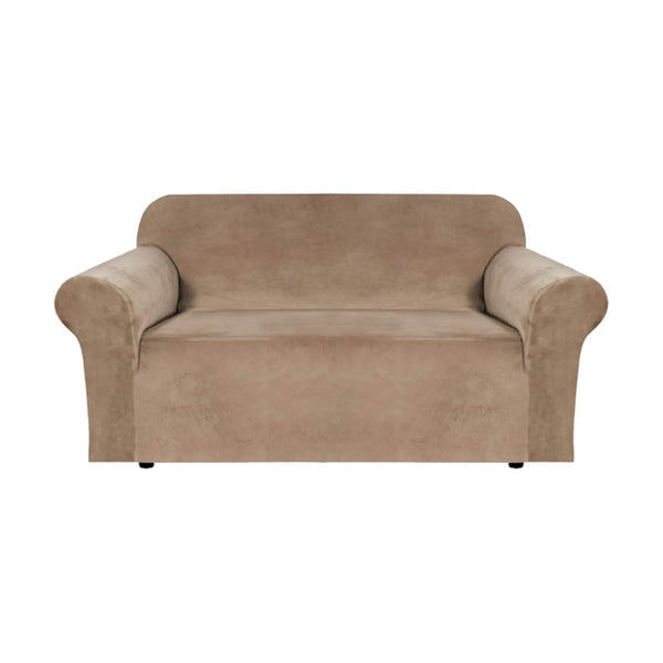  Velvet Sofa Cover 2 Seater (Blush Brown) HM-SF-105-RD