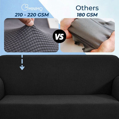 Velvet Sofa Cover 3 Seater (Grey)