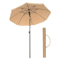 Beach Umbrella Portable Octagonal Polyester Canopy