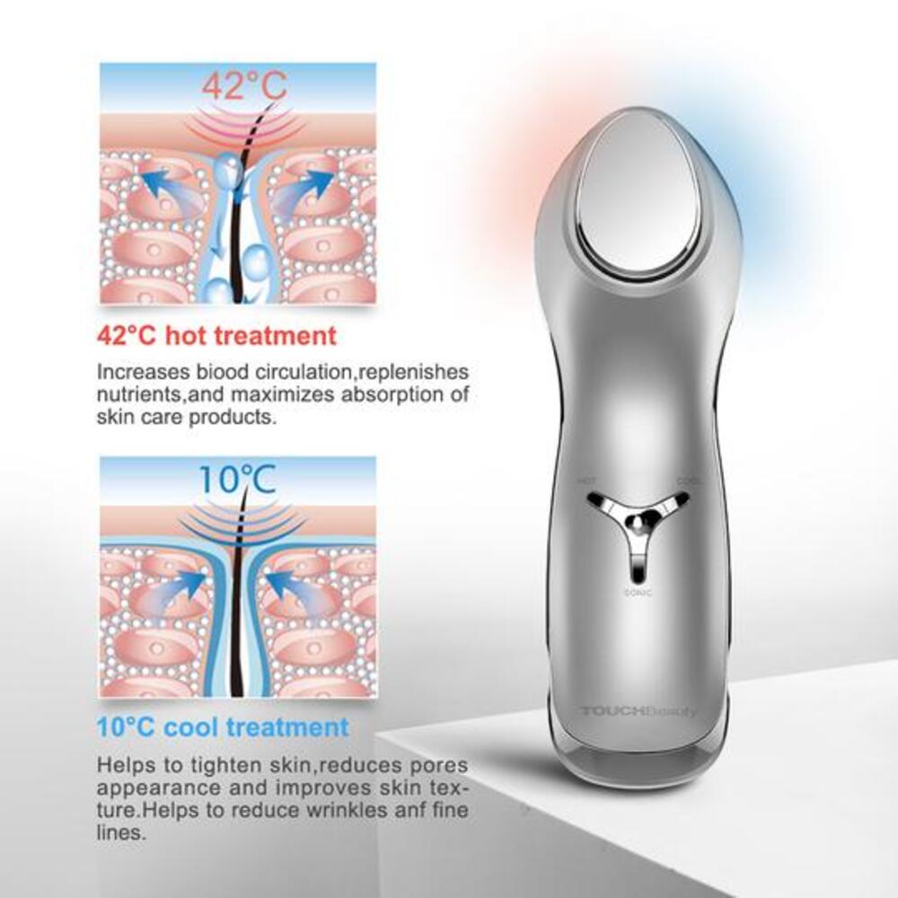 Hot/Cool Sonic Vibration Facial & Eye Massager (Skin Rejuvenator)