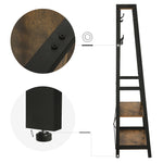 Coat Rack 2-Tiers Rustic Brown and Black LGR13BX