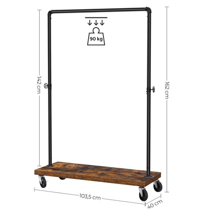Clothes Rack Rustic Brown and Black HSR65BX