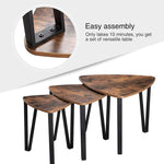 Industrial Nesting Coffee Table Rustic Brown and Black LNT13X