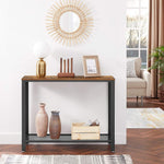 Console Table Rustic Brown And Black