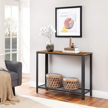 Console Table Rustic Brown And Black