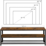 Industrial TV Stand for Screen Size up to 60 Inches Rustic Brown LTV50BX