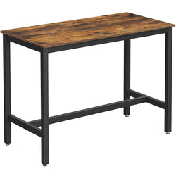 Bar Table Industrial Kitchen Table Dining Table With Solid Metal Frame Wood Look