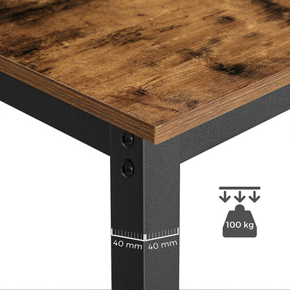 Bar Table Industrial Kitchen Table Dining Table With Solid Metal Frame Wood Look