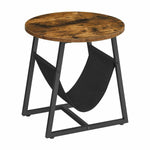 Side Table Rustic Brown and Black LET281B01