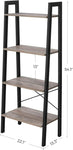 Ladder Shelf 4-Tier Greige and Black LLS44MB