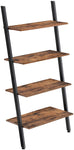 Ladder Shelf 4-Tier Rustic Brown and Black LLS43BX