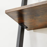 Ladder Shelf 4-Tier Rustic Brown and Black LLS43BX