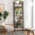 Ladder Shelf 5-Tier Rustic Brown