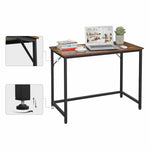 Computer Desk Rustic Brown and Black LWD41X