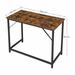 Computer Desk Rustic Brown and Black LWD41X