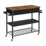 Kitchen Shelf Rustic Brown and Black