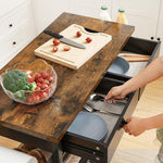 Kitchen Shelf Rustic Brown and Black