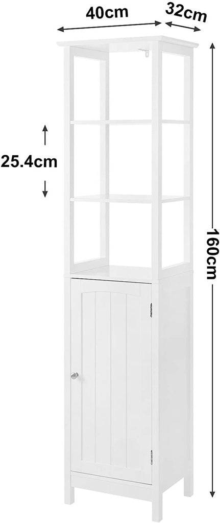 Floor Cabinet with Shelves White BBC63WT