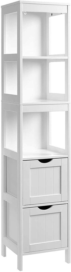 Floor Cabinet with Shelves and Drawers White BBC66WT