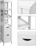 Floor Cabinet with Shelves and Drawers White BBC66WT