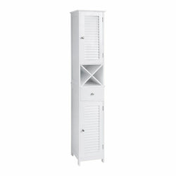 Floor Cabinet with 2 Doors and Shelves White BBC69WT