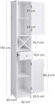 Floor Cabinet with 2 Doors and Shelves White BBC69WT