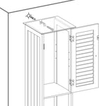 Floor Cabinet with 2 Doors and Shelves White BBC69WT