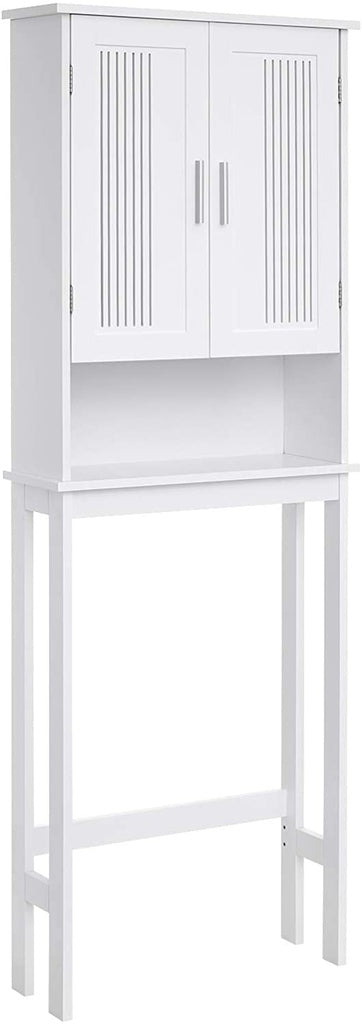 Toilet Shelf with Shelf and Double Doors White BBC10WT