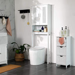 Toilet Shelf with Shelf and Double Doors White BBC10WT