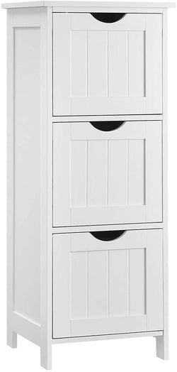 Floor Cabinet With 3 Drawers White