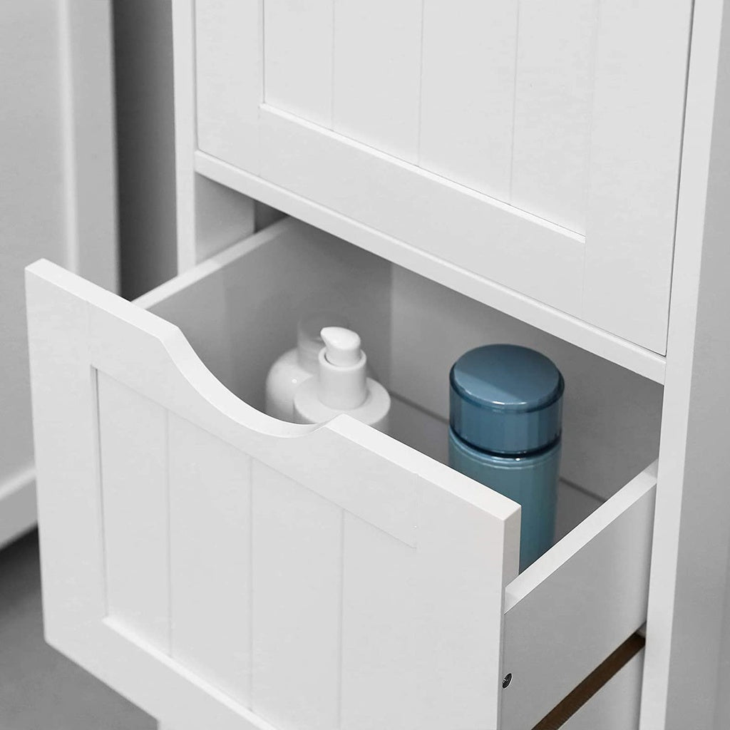 Floor Cabinet With 3 Drawers White