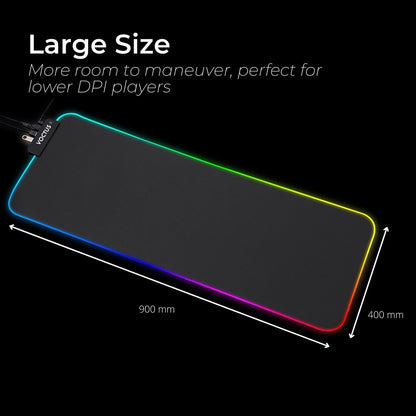 Rgb Mouse Pad 4 Usb Ports 900X400X4Mm