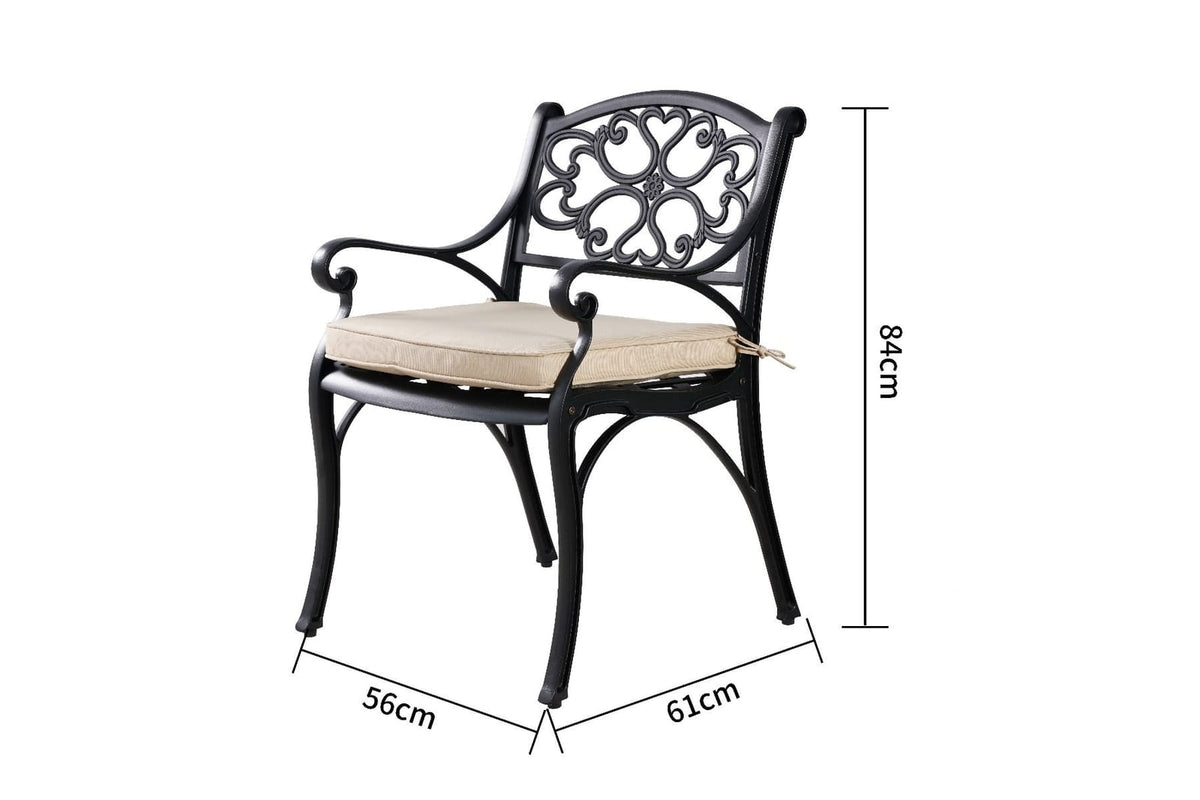 Aluminium Chair Black Pair