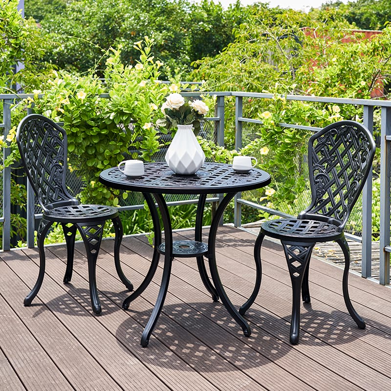 Outdoor 3 Piece Aluminium Setting 47x50x93cm
