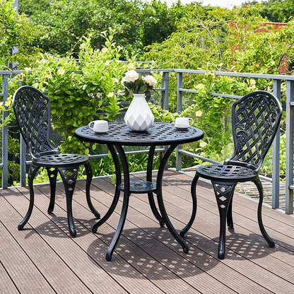 Outdoor 3 Piece Aluminium Setting 47x50x93cm