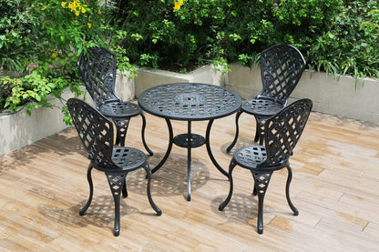 Outdoor Dining 5 Piece Aluminium Set 47x50x93cm