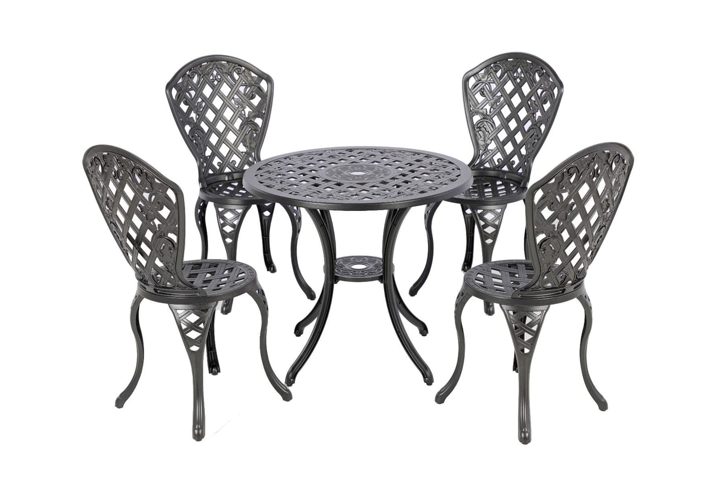 Outdoor Dining 5 Piece Aluminium Set 47x50x93cm