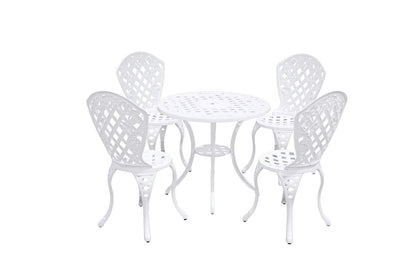 Aluminium Outdoor 5 Piece Setting 47x50x93cm
