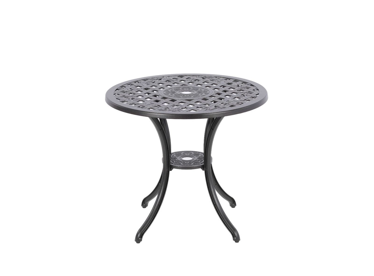 Aluminium Outdoor Table Black 79x79x69cm