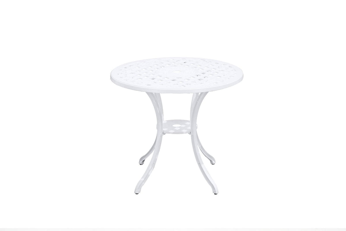 Aluminium Outdoor Table White 79x79x69cm