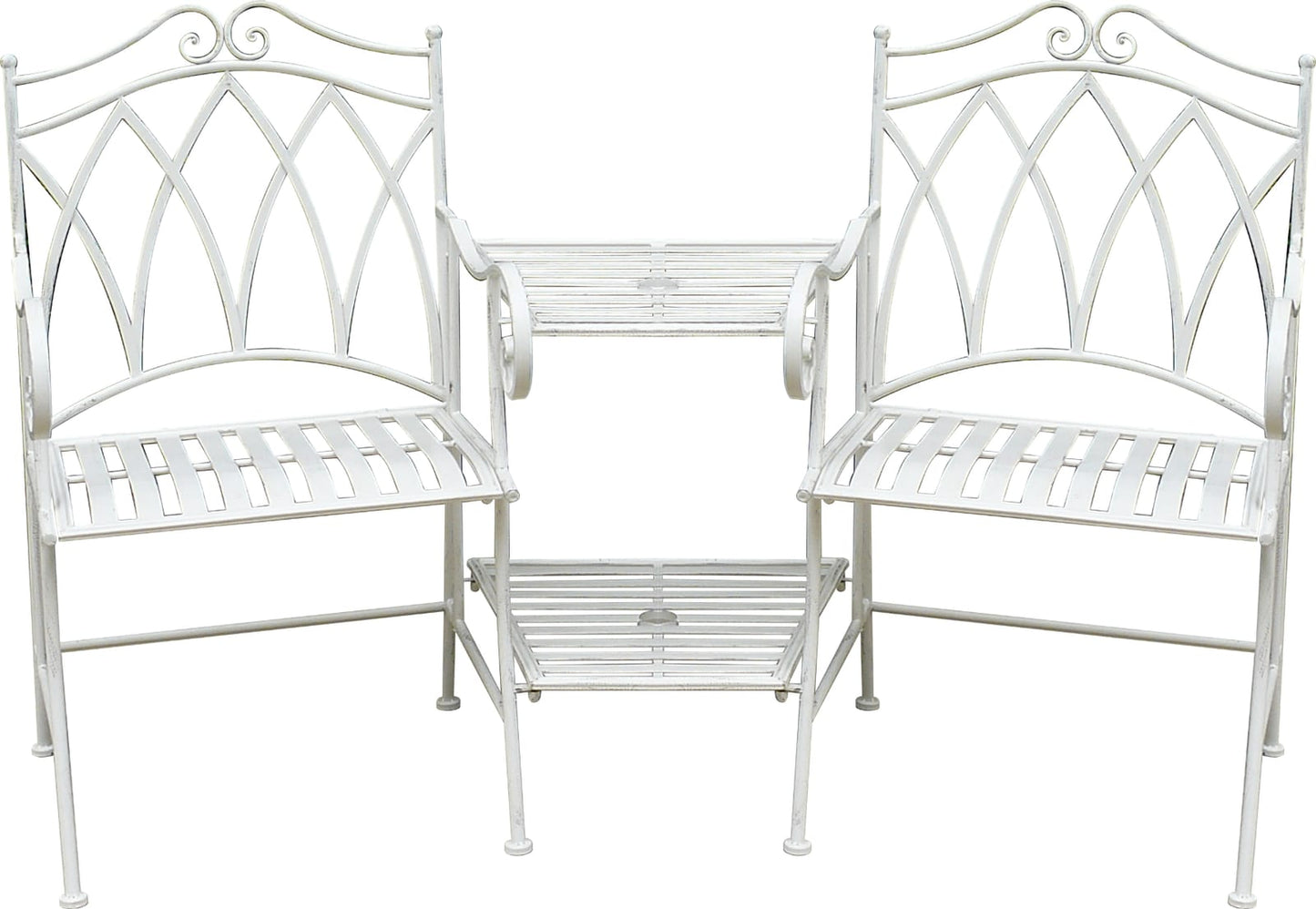 Outdoor Lounge Set White 160x67x95cm