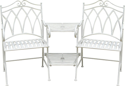 Outdoor Lounge Set White 160x67x95cm