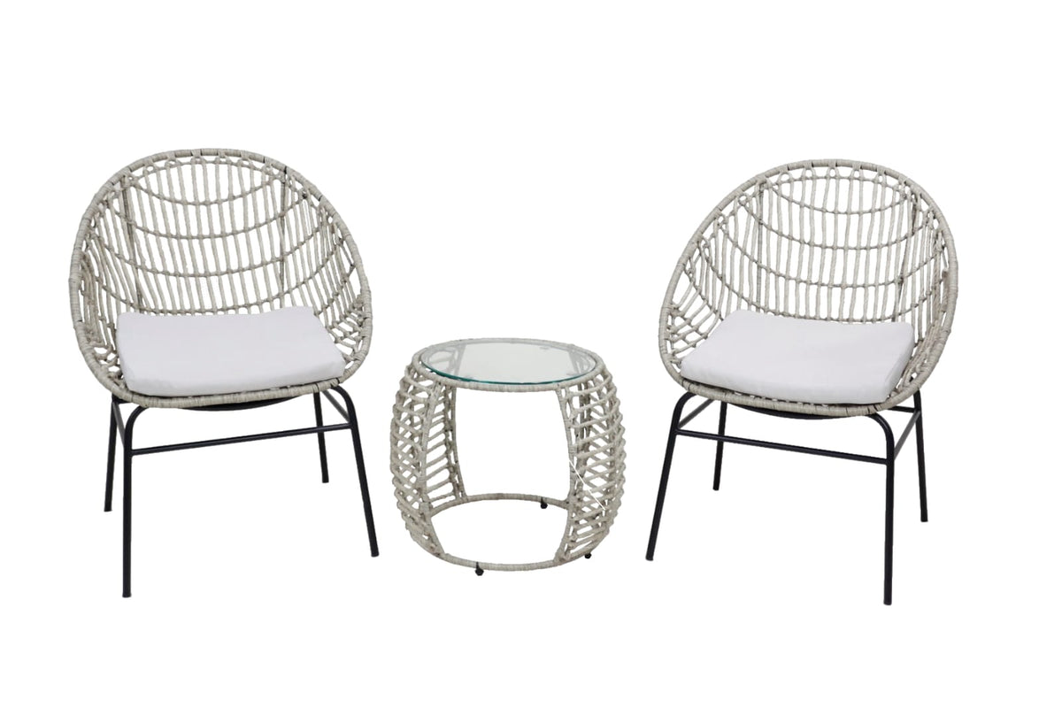 Outdoor Wicker Setting 50x50x40cm